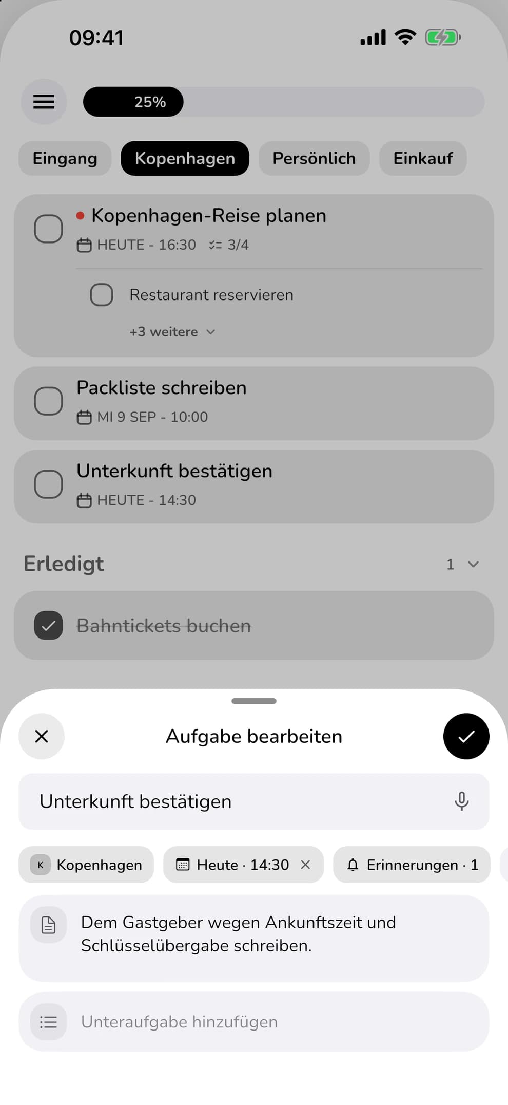ClearDo – Erinnerungen