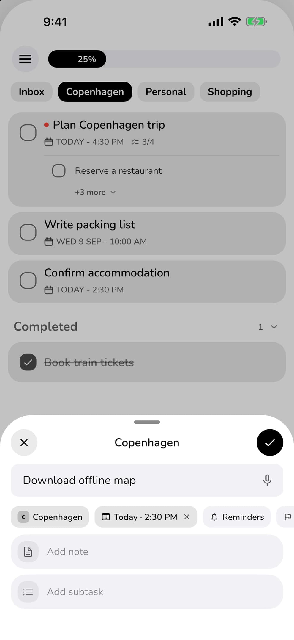 ClearDo – Quick Add